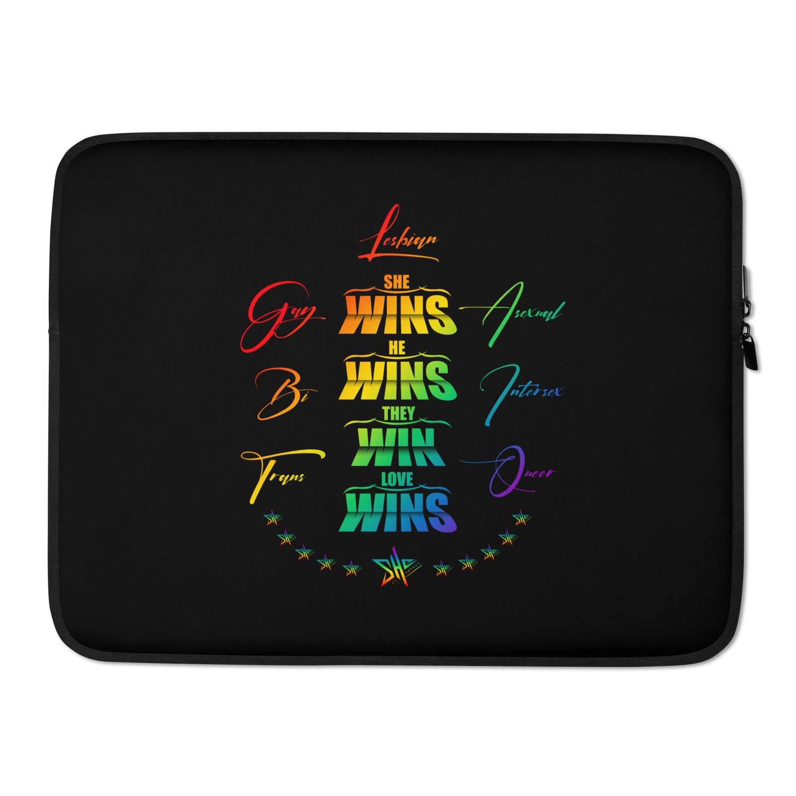 SHE Pride Laptop Sleeve - Black