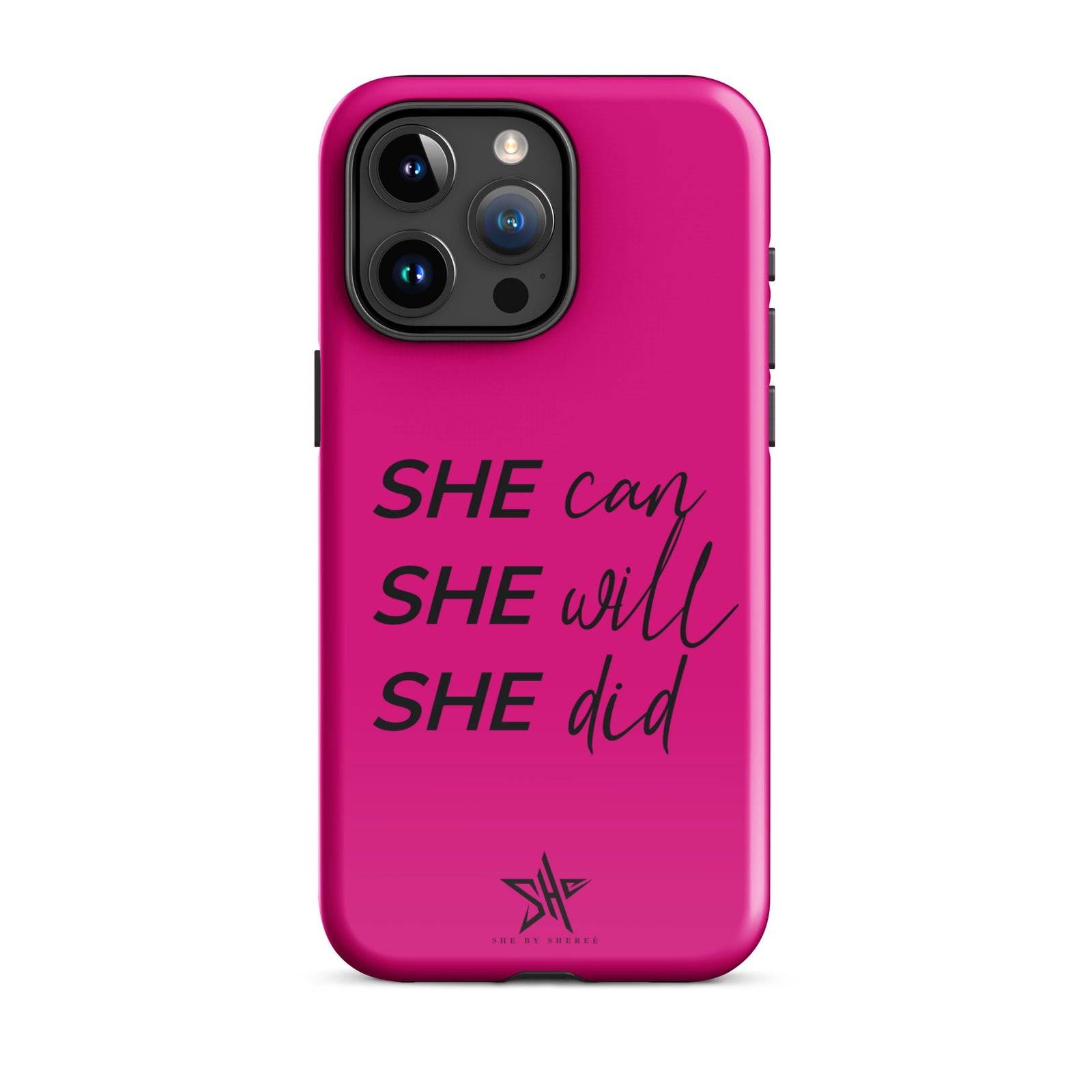 SHE Can iPhone Case - Pink