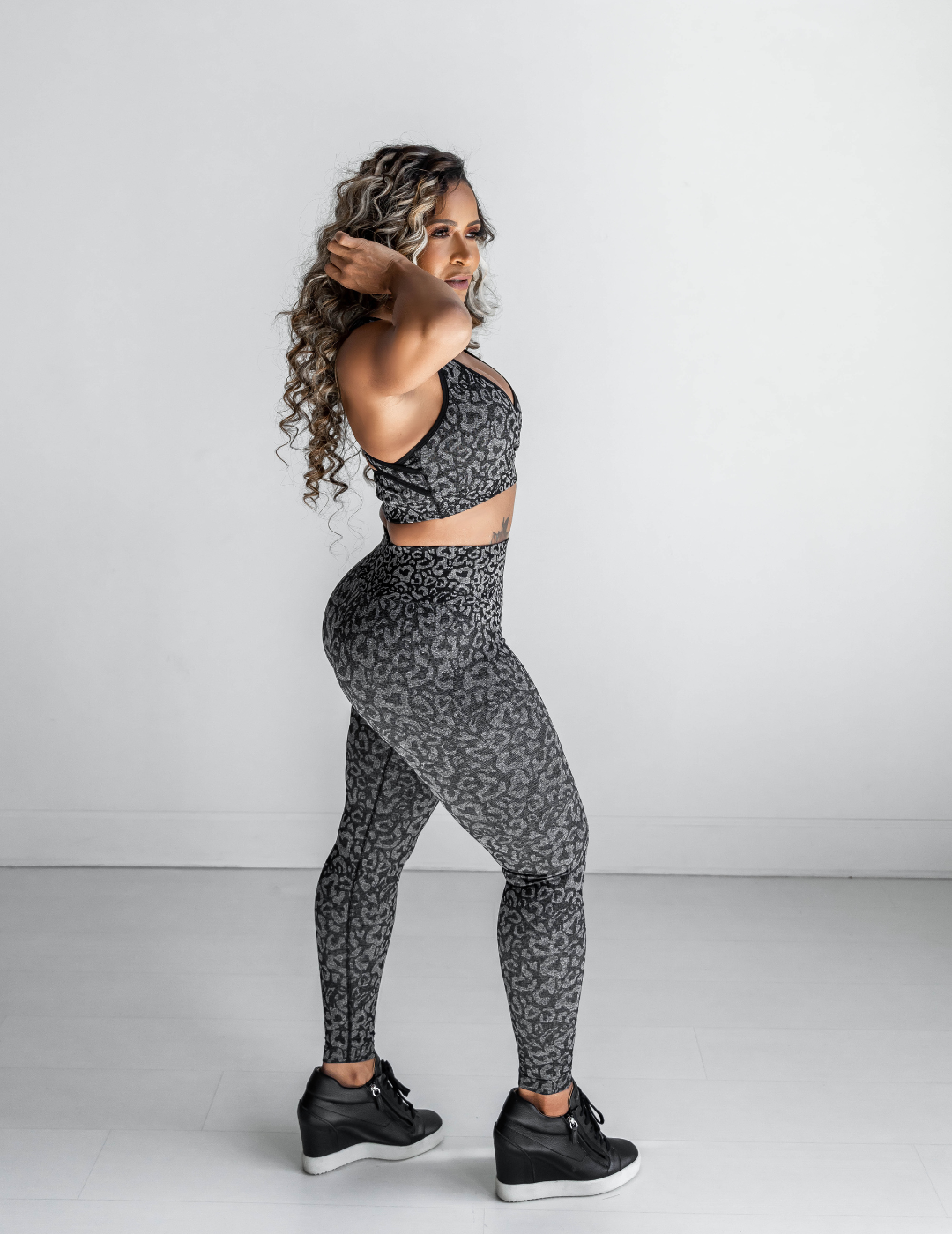 Snake Print Bra & Tights Yoga Set – Reset Activewear