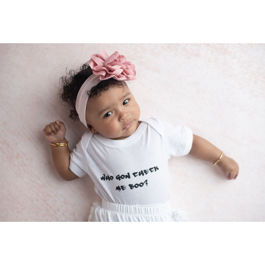 Who Gon Check Me Boo Onesie