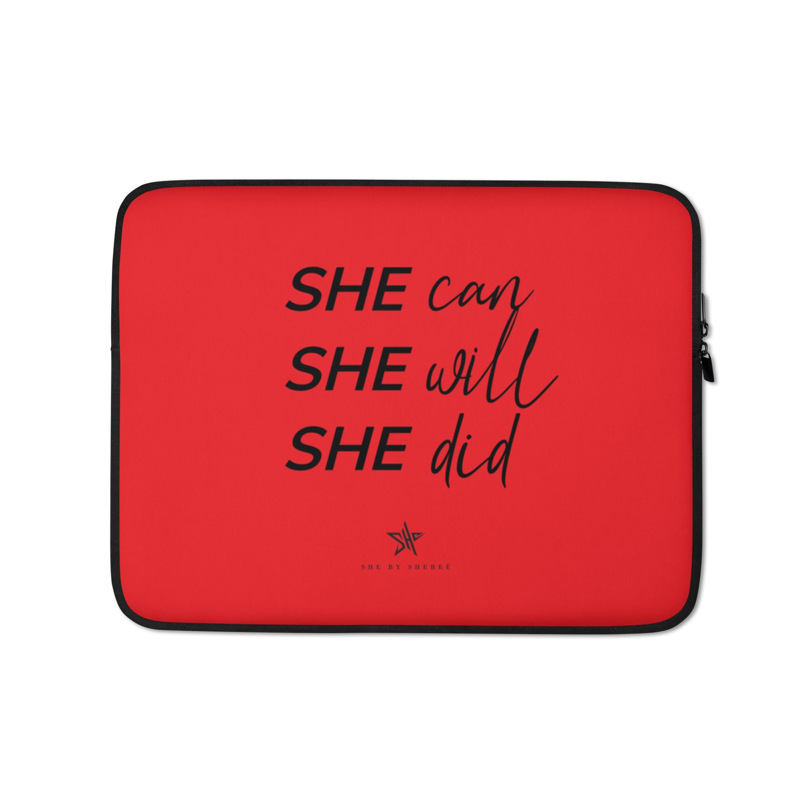 SHE Can Laptop Sleeve - Red