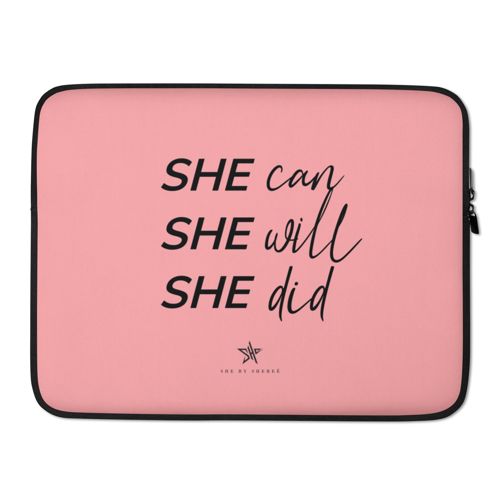 SHE Can Laptop Sleeve - Pink