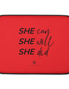 SHE Can Laptop Sleeve - Red