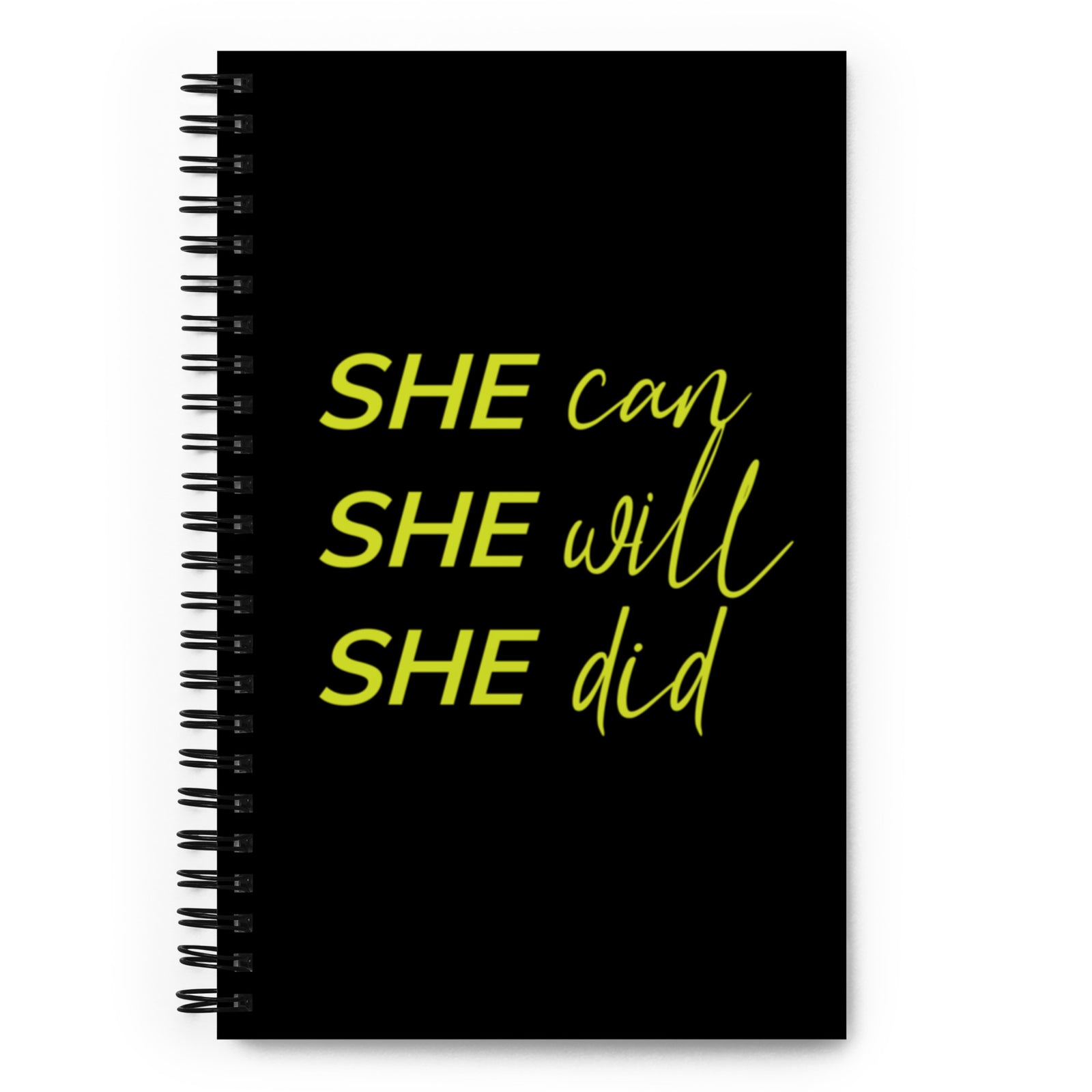 She Can Notebook - Black