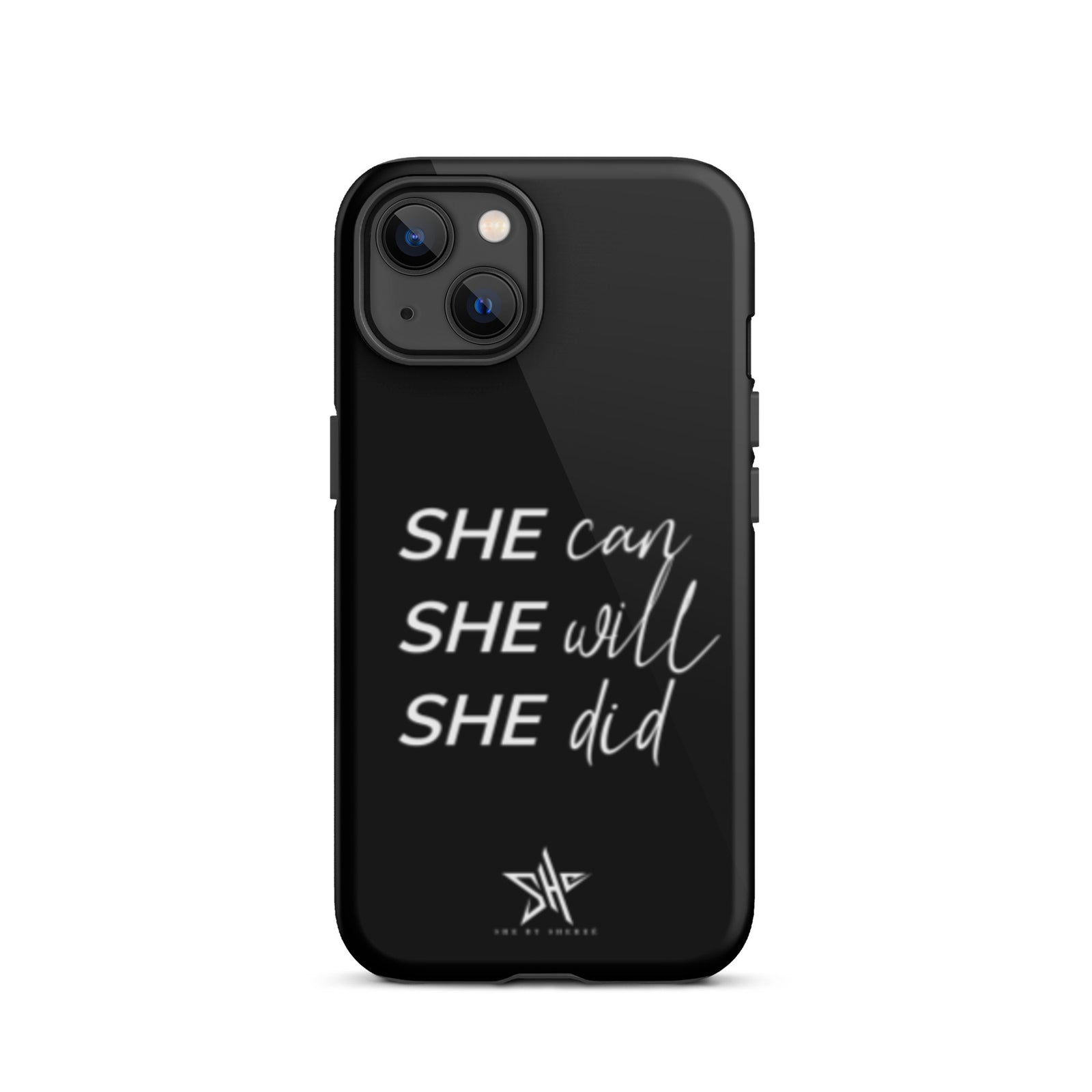SHE Can iPhone Case - Black
