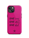 SHE Can iPhone Case - Pink